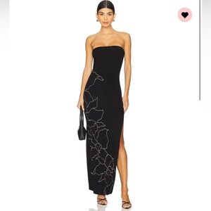 INDAH “Jade Handpainted Maxi Dress in Sable” IN A WOMANS SIZE SMALL